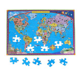 World Map - Saxton Freymann | Eeboo | 100 Pieces | Jigsaw Puzzle - Puzzles +