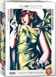 Young Girl in Green - Tamara De Lempicka | Fine Art Collection | Eurographics | 1000 Pieces | Jigsaw Puzzle - Puzzles +